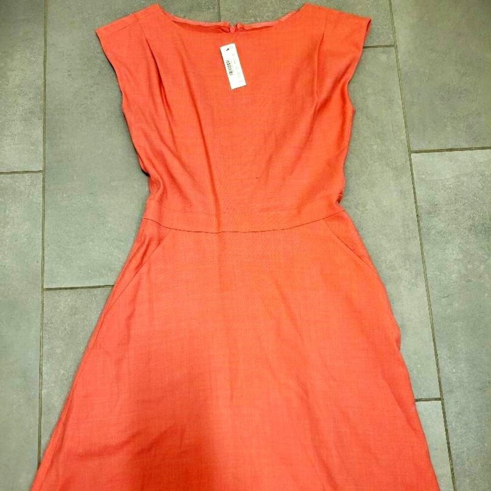 NWT J. Crew Coral Color Cap Sleeve Sheath Dress Sz 00 MSRP $140